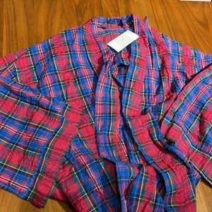NWT Vintage Christian Dior Plaid Robe